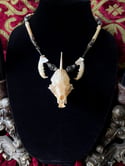 Mink Skull Pendant - Bone Necklace 