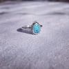 Handmade Sterling Silver Kingman Turquoise Ring 