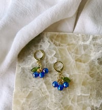 Image 1 of Blueberry Bead Earrings 