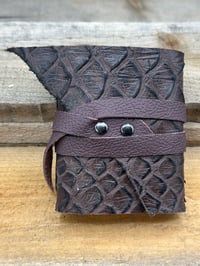 Image 1 of Little Leather Book, Chocolate Crocodile