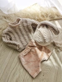 Image 1 of Knitted newborn set for photoshoot | Oliver  | beige tones