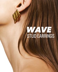 Image 10 of WAVE STUD EARRINGS 