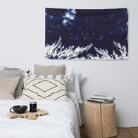 Image 2 of Echoes of Metzä, Tapestry reproduction of cyanotype print