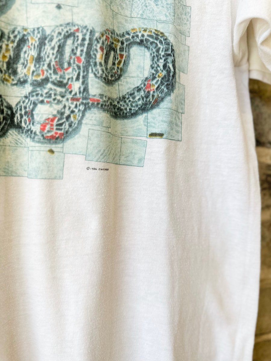 Image of 1986 Vintage “CHICAGO  WORLD TOUR 86-87” CONCERT TEE, SIZE: LARGE
