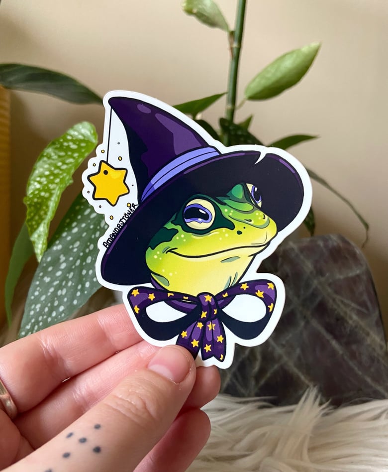 Image of FROG WIZARD STICKER