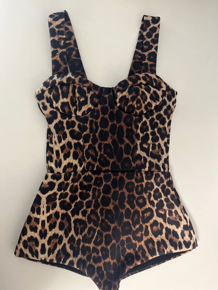 Image of Darcie leopard romper