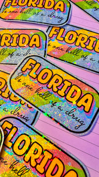 Image 1 of Florida Holo Glitter Sticker