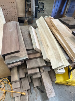 Figured shorts, shorts, and by the pound wood