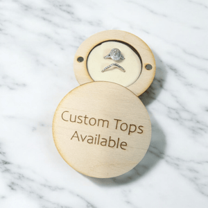 Image of Custom Wood Ring Box, Wedding or Engagement Gift, Sustainable Gifts for Rustic Weddings