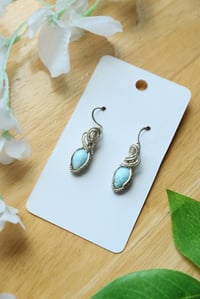 Image 1 of Larimar Sterling Silver Pendant Earrings