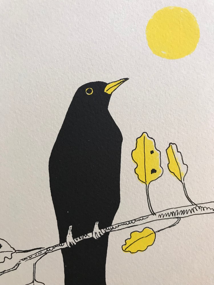 Image of Blackbird mini print 
