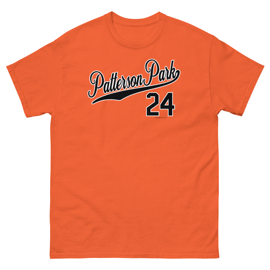 Image of Patterson Park Baltimore T-Shirt 21224 Mens (Orange)