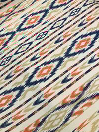Image 1 of Hule Loneta Resinada - Lenguas Azules - 6€/m