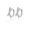 Serenity Cross Detailed Huggie Hoop Earrings