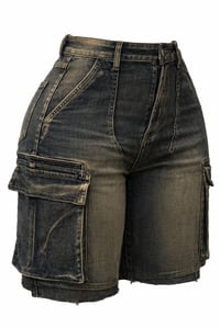 Image 3 of Functional Cargo Baddie Shorts *VERY STRETCHY*