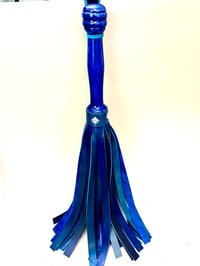 Image 3 of Undine blue and teal thuddy leather flogger