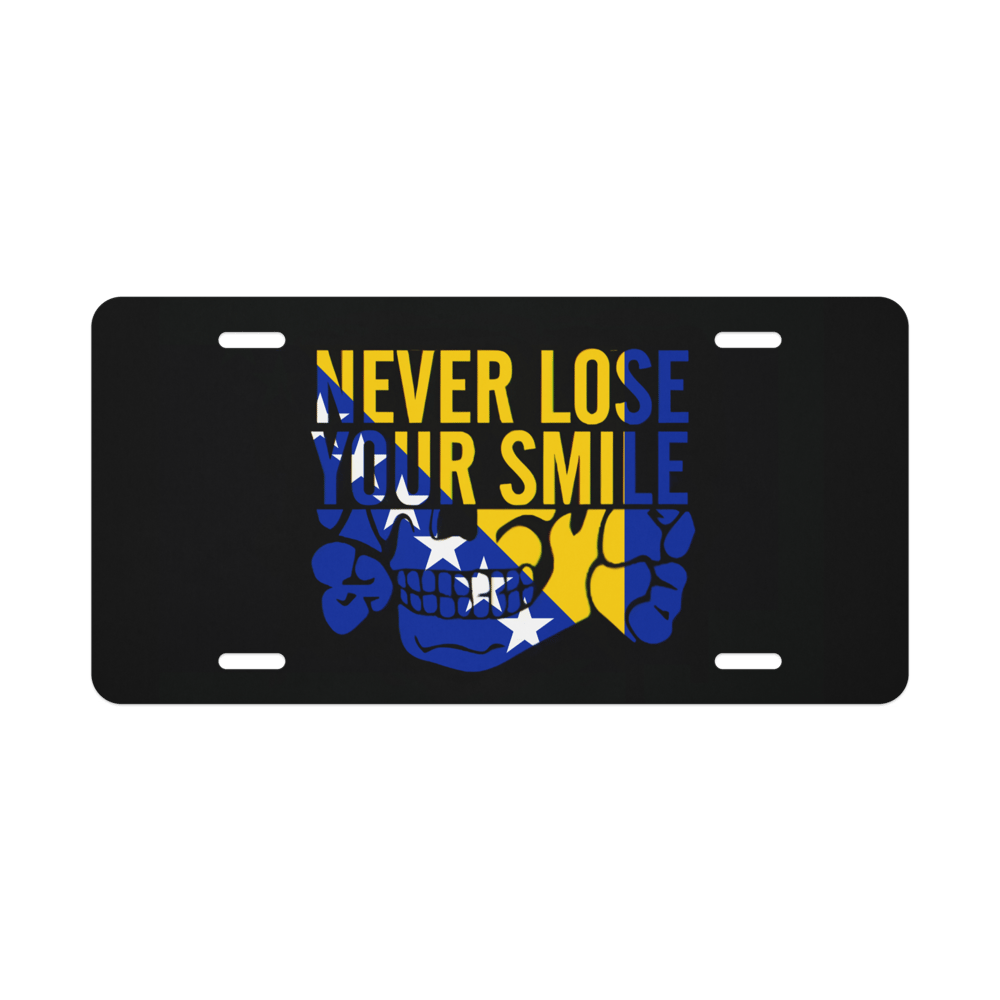 NEVER LOSE YOUR SMILE license plate