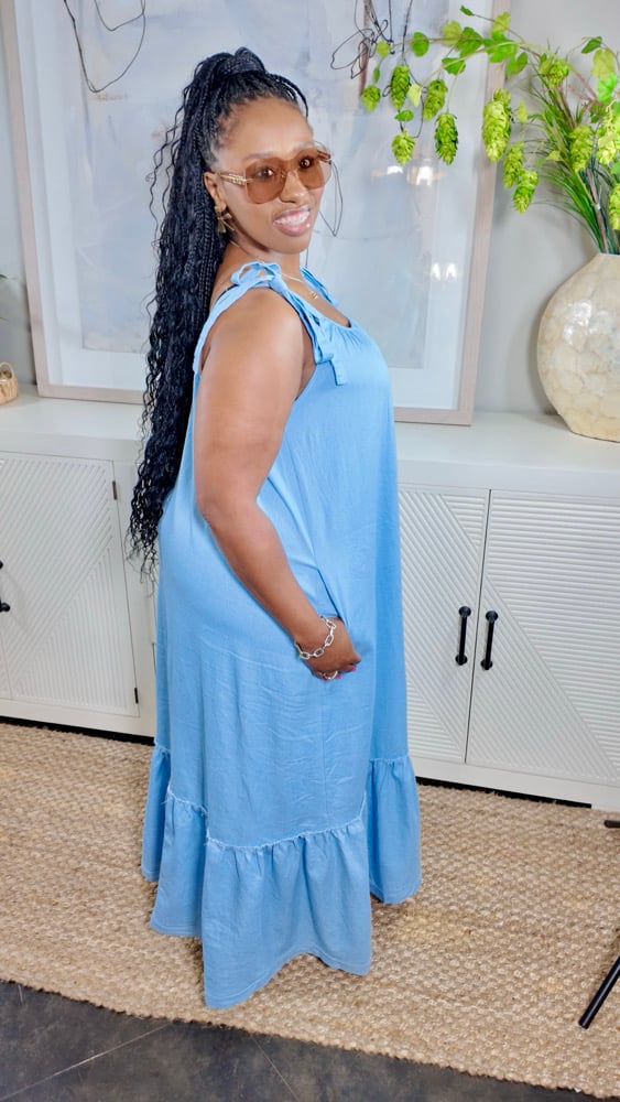 Image of Flow Easy Denim Maxi