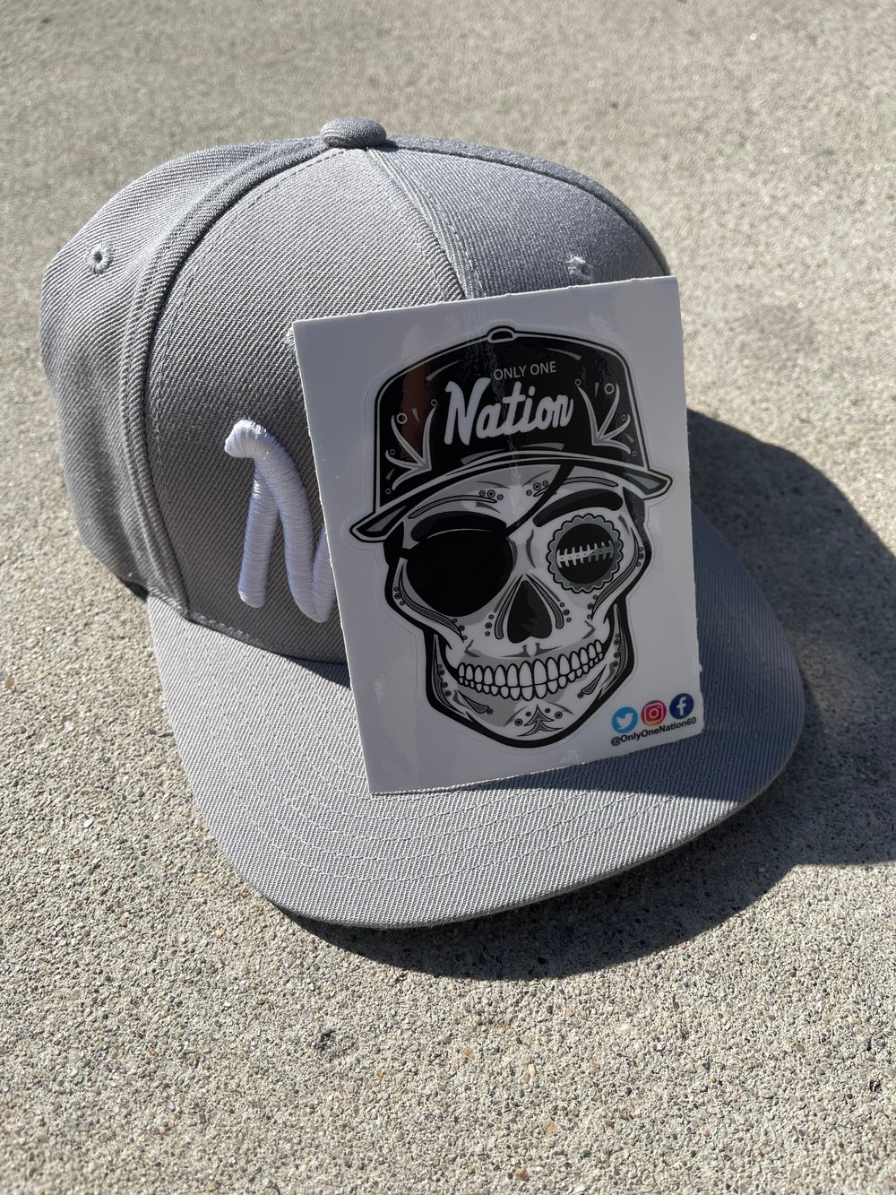 Only One Nation Skull sticker 