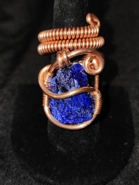 Adjustable Azurite Ring #1 Morocco