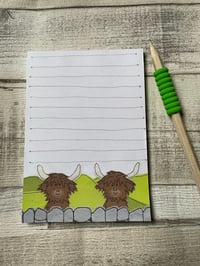 Highland Cow A6 notepad
