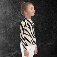 Image 2 of SVG MMA – Zebra Edition Kids Long Sleeve Rash-guard