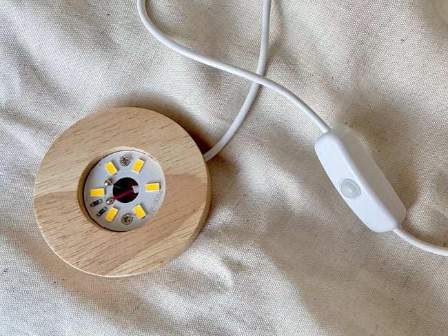 Small LED Wooden Light Bases
