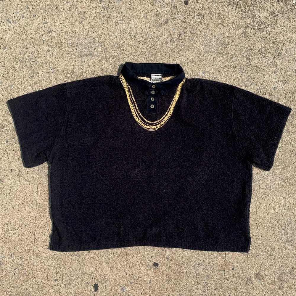 Image of Big Fuzz Chain Terry Cloth Polo Shirt