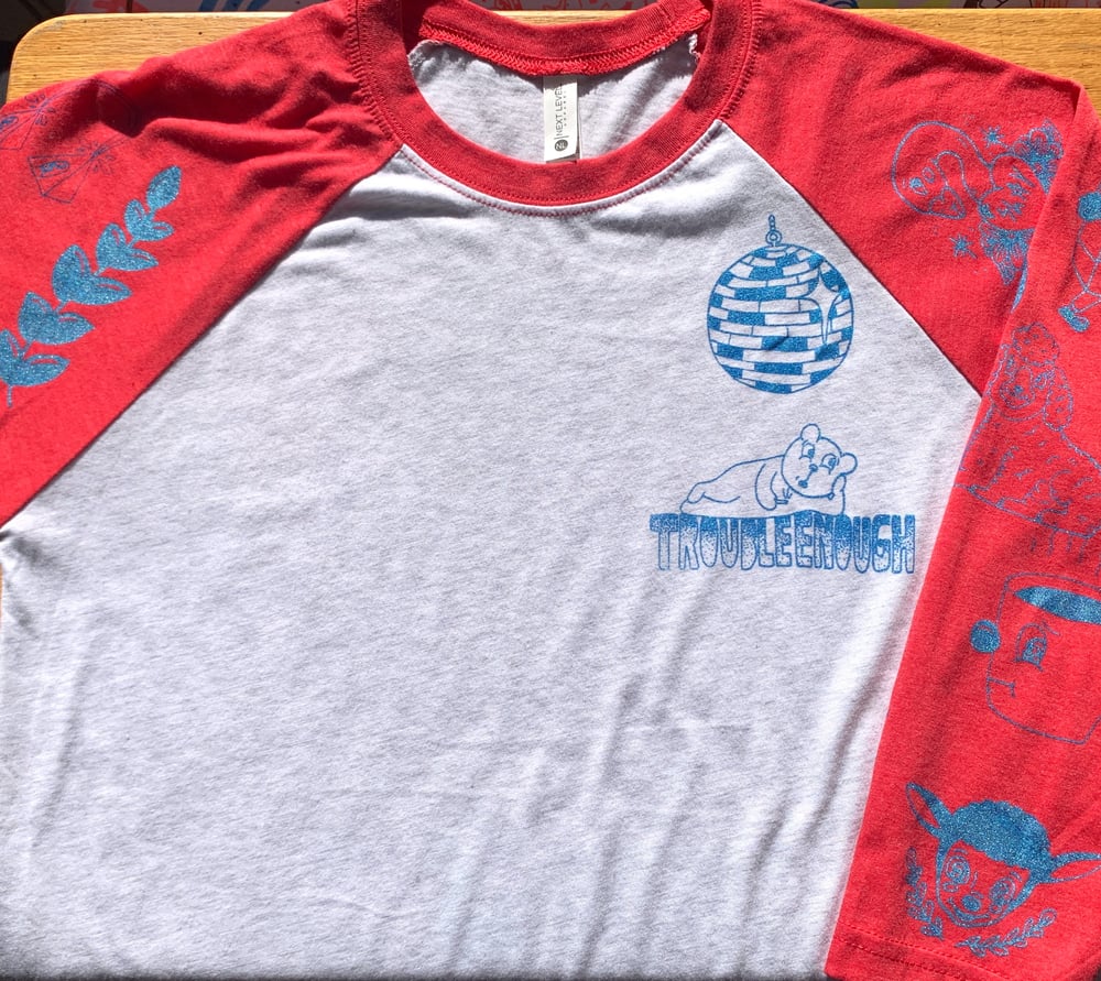 Image of "Trouble in the Disco" Raglan t-shirt (M)