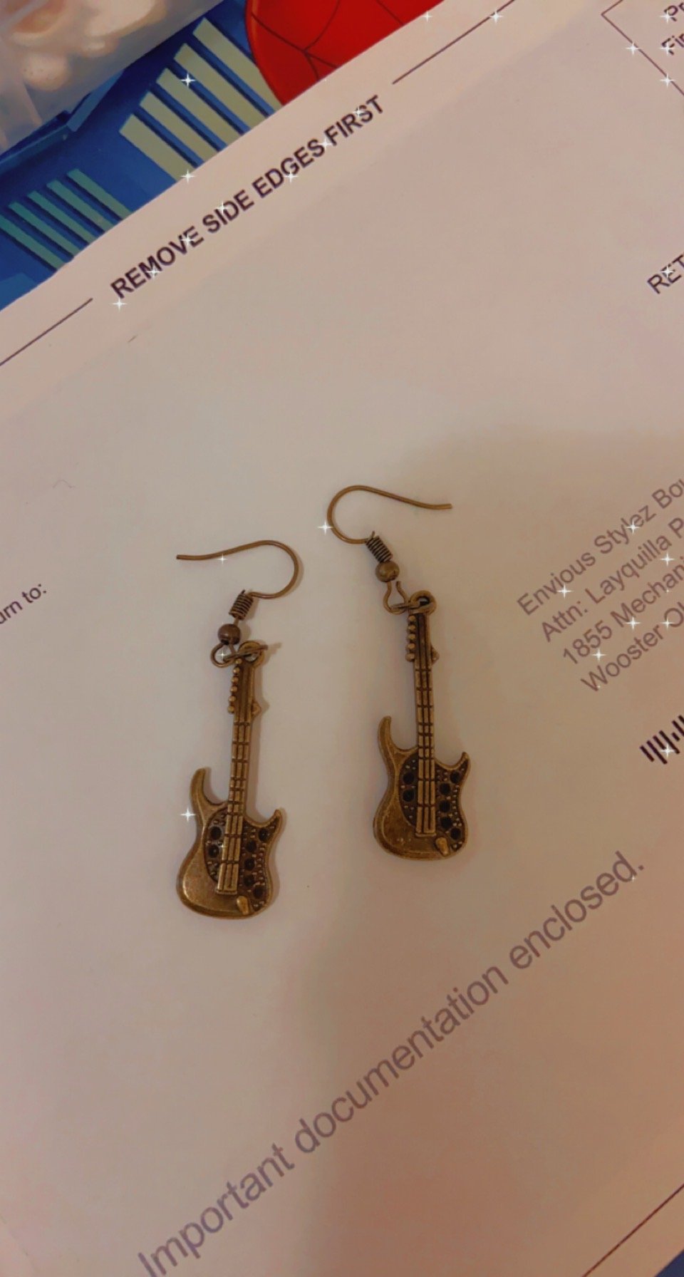 Image of Guitar earrings