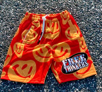 Image 1 of Orange smiley shorts