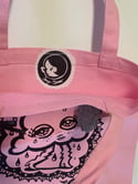 Pink Storm Damage Canvas tote