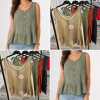Image 1 of Ruby - Button-Front Peplum Top