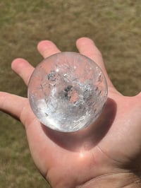 Image 12 of Clear Quartz Sphere With Rainbows #2385