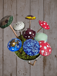 Image 1 of Garden Mushroom Stake (glow-in-the-dark)