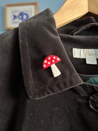 Image 3 of Ceramic Toadstool Brooch