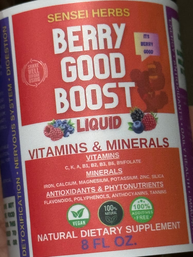Image of BERRY GOOD BOOST (liquid vitamins & minerals) for adults and children 
