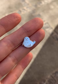 Image 1 of silver seal earring/pendant - preorder