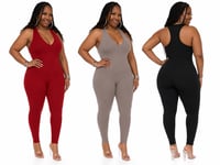 Racer Back Bodycon Jumpsuit 