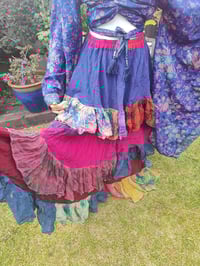 Image 3 of Wanderlust maxi skirt / bandeau dress Navy rainbow 8-16 uk