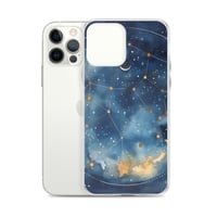 Image 11 of Celestial Constellation Night Sky Stars and Clouds Painting Clear Case for iPhone®