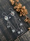 Image of Sage Blossom Fire Moss Aquamarine Chain Dangle Earrings