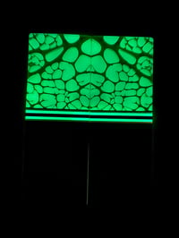 Image 4 of @Kaoticartworks Resin & Ghost Micarta GLOW Segmented Knife Scales