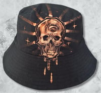 Image 1 of “GOUL FRIENDS” BLEACH PAINTED BUCKET HAT ONE SIZE