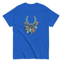 Image 7 of Unisex classic tee, Feathers and  Turquoise Horseshoe Tee, Western