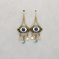 Image 1 of Pastel Celestial Eye Earrings