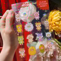 Image 2 of kewpie x miniteen clear sticker sheet 
