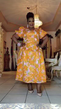 Shimmer and peach dress 