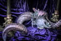 Lavender & Aura Quartz, Carborundum - Ram Skull