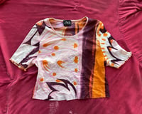 Image 1 of Tangerine Mesh Top